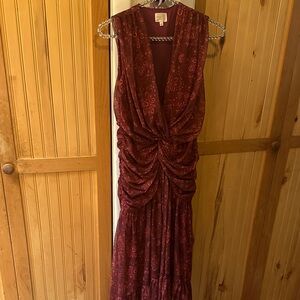 8. Sleeveless Lined Maxi Dress Rich Burgundy Shorter in the Front Longer back